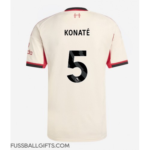 Liverpool Ibrahima Konate #5 Fußballbekleidung Auswärtstrikot 2025-26 Kurzarm